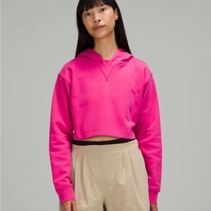 Lululemon: All Yours Cropped Hoodie: Size 10 in Sonic Pink